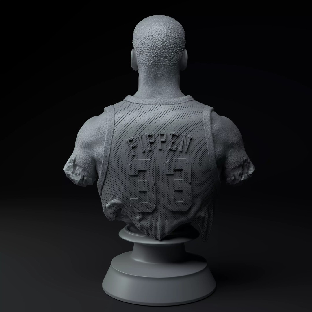 Chicago Bulls Big Three 3D Model – Premium Diorama with Trophies - View 18