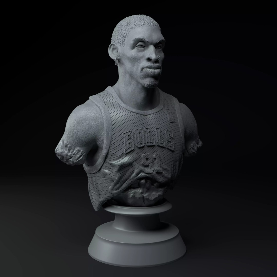 Chicago Bulls Big Three 3D Model – Premium Diorama with Trophies - View 31