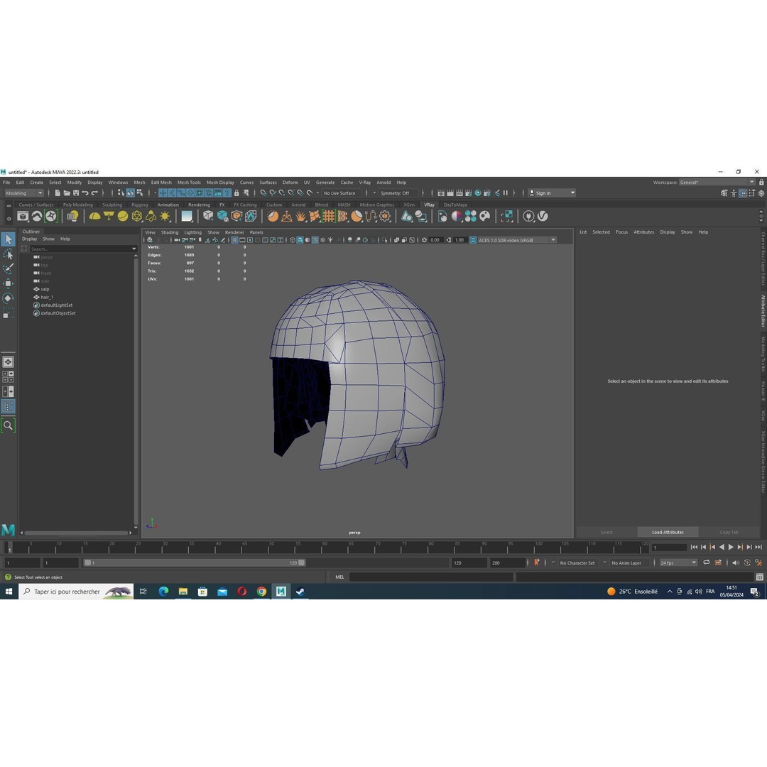 Female Bob Hair 3D Model – Low Poly Realistic Hair, FBX - View 11