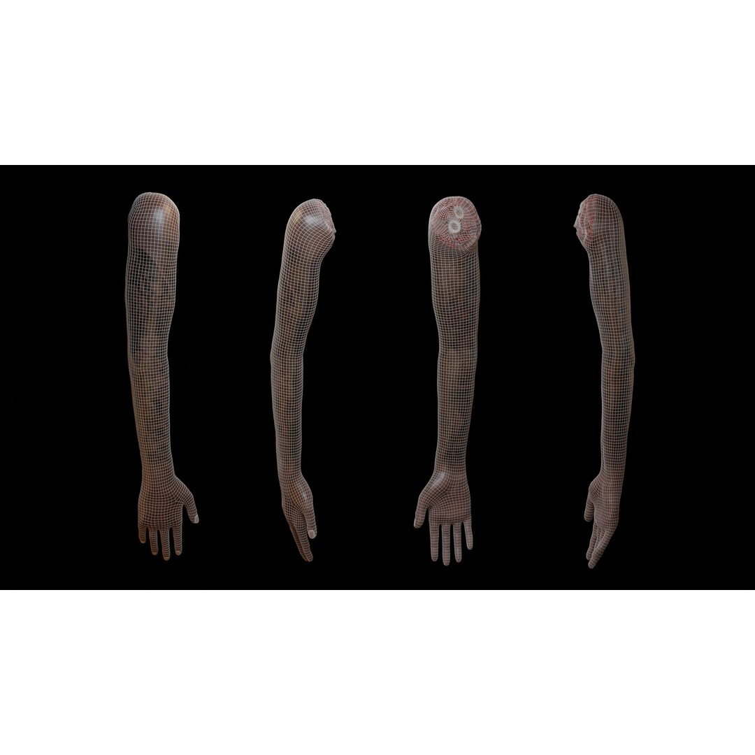 Severed Arm 3D Model – Rigged Low-Poly Horror Asset, FBX