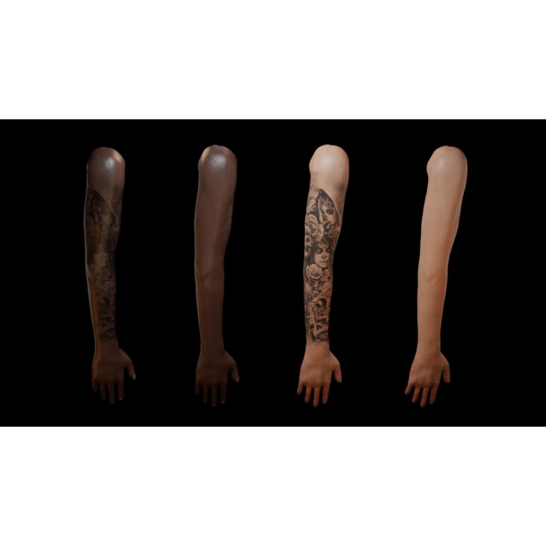 Severed Arm 3D Model – Rigged Low-Poly Horror Asset, FBX - View 8