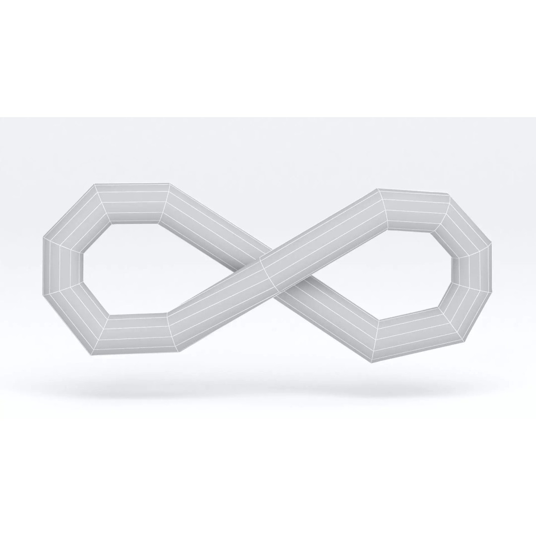Infinity Symbol 3D Model – High Poly Geometry, OBJ and FBX Formats