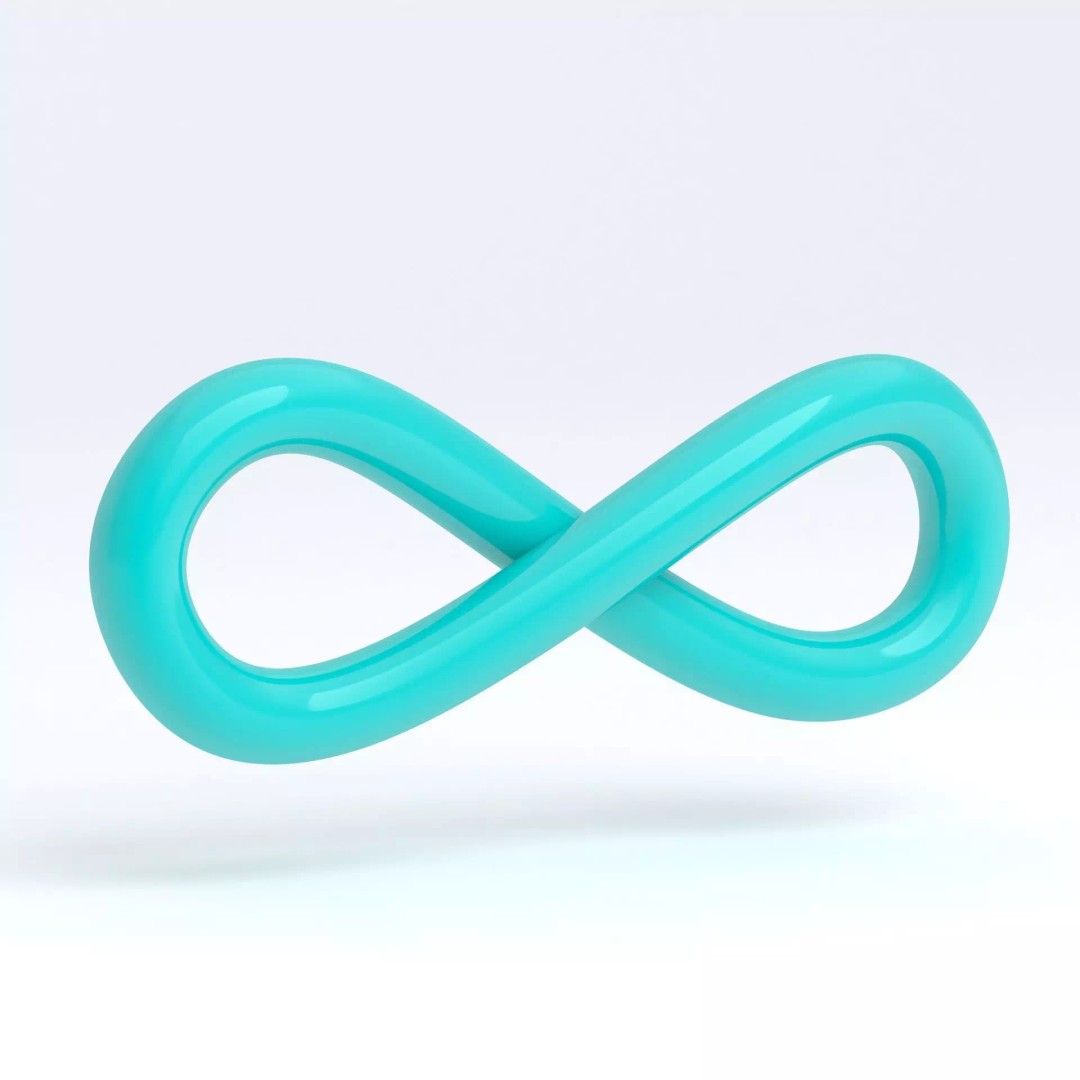 Infinity Symbol 3D Model – High Poly Geometry, OBJ and FBX Formats - View 2
