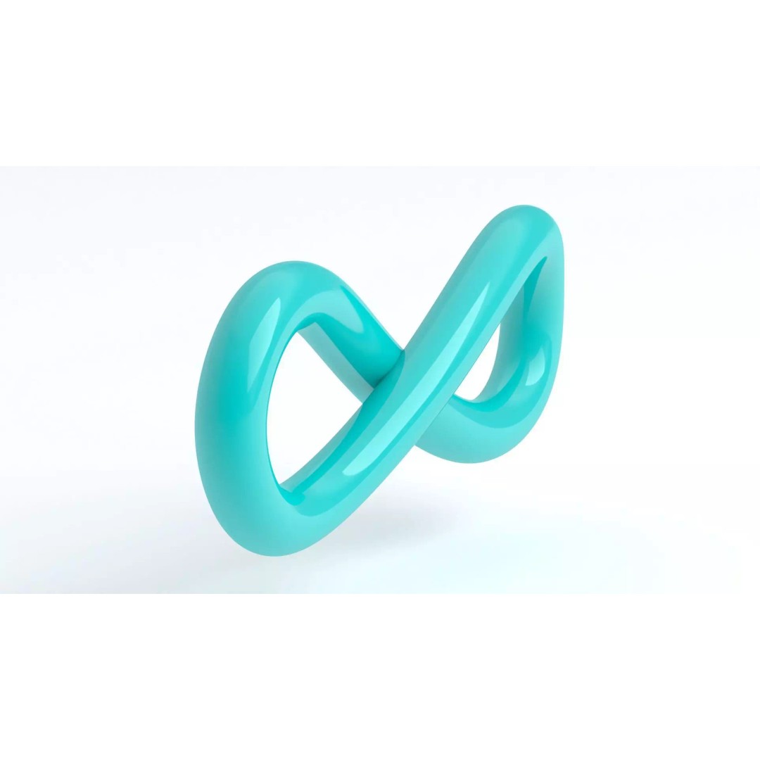 Infinity Symbol 3D Model – High Poly Geometry, OBJ and FBX Formats - View 3