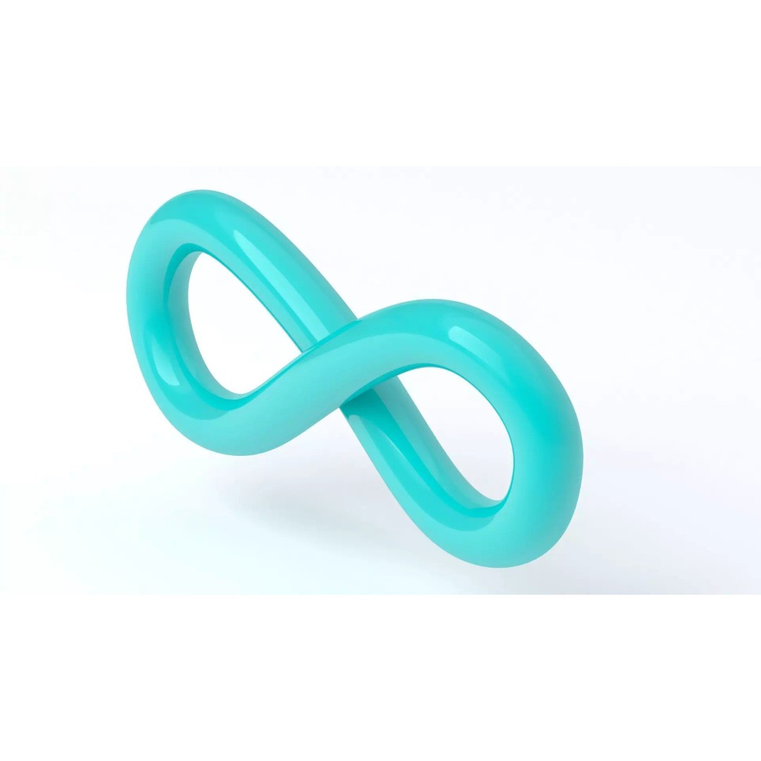 Infinity Symbol 3D Model – High Poly Geometry, OBJ and FBX Formats - View 5