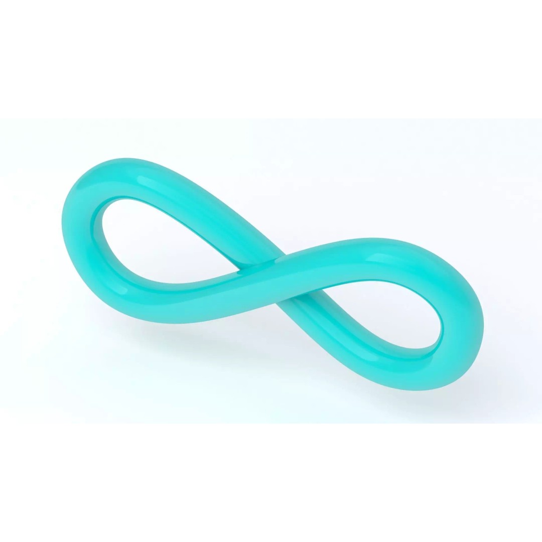 Infinity Symbol 3D Model – High Poly Geometry, OBJ and FBX Formats - View 7
