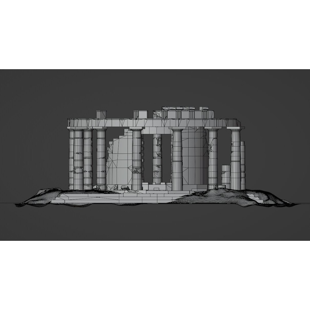 Ancient Round Temple 3D Model – Low Poly Doric Design, FBX, OBJ - View 10