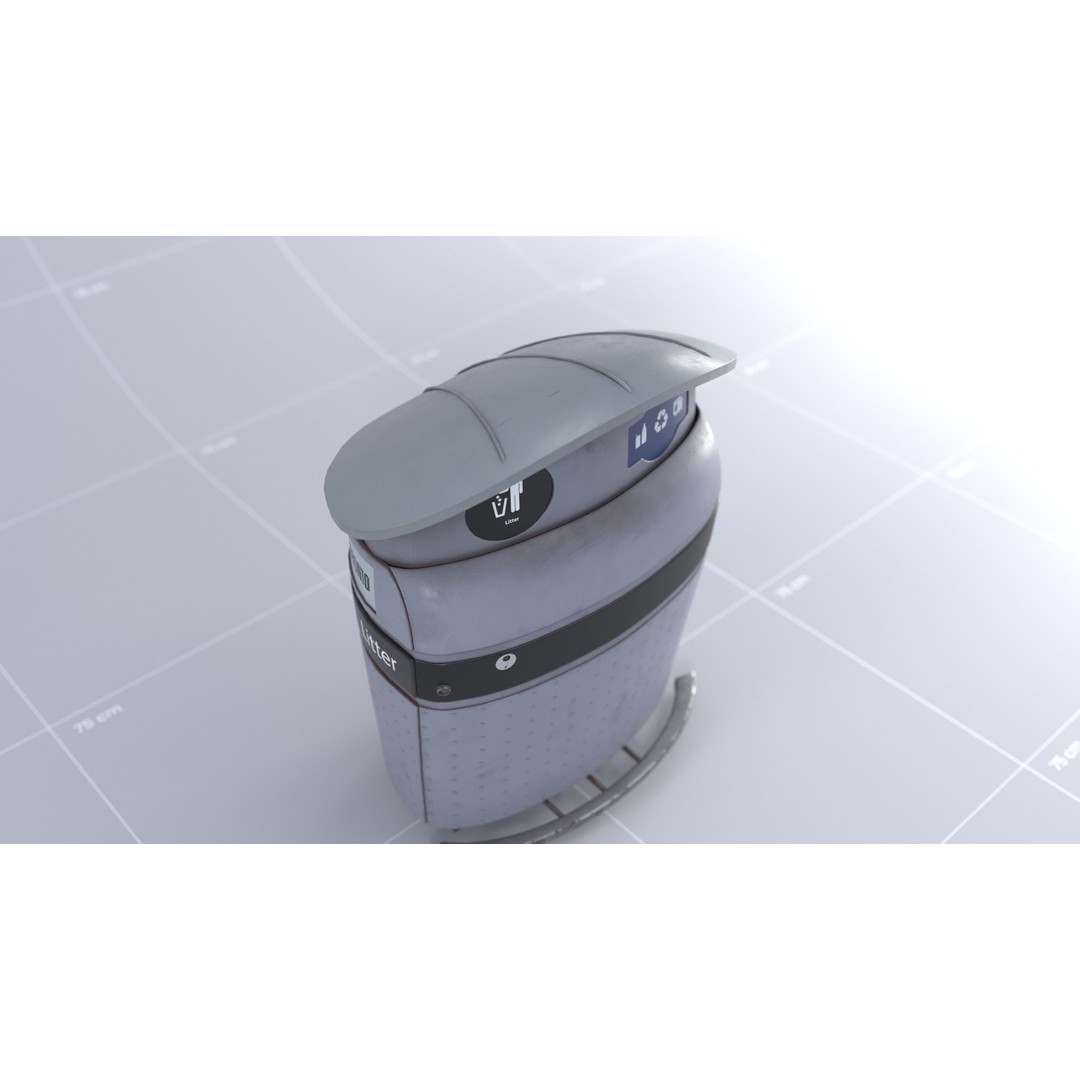 Toronto Waste Bin 3D Model – Realistic Exterior Asset, FBX, OBJ - View 5
