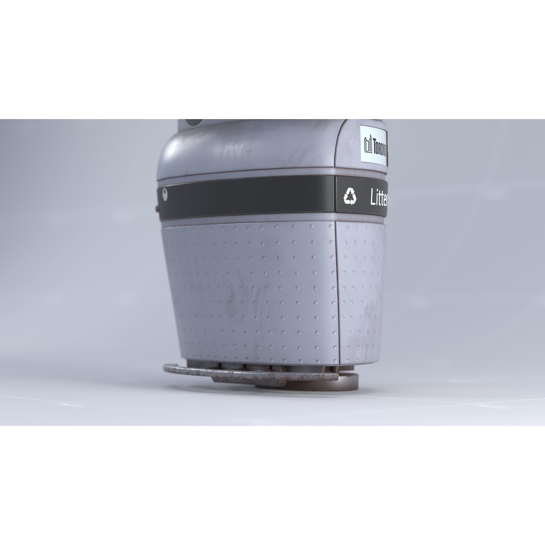 Toronto Waste Bin 3D Model – Realistic Exterior Asset, FBX, OBJ - View 7