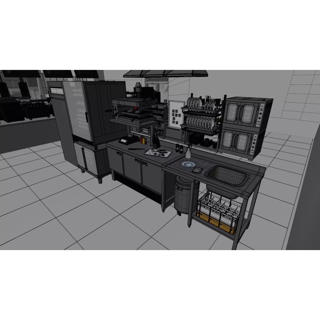 McDonald's Restaurant 3D Model – High Poly Game-Ready Asset, Blender, FBX, OBJ - View 27