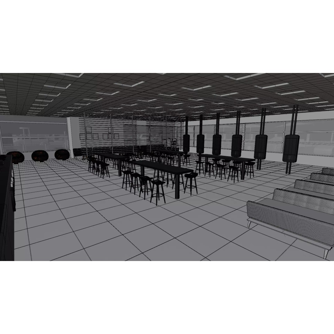 McDonald's Restaurant 3D Model – High Poly Game-Ready Asset, Blender, FBX, OBJ - View 29