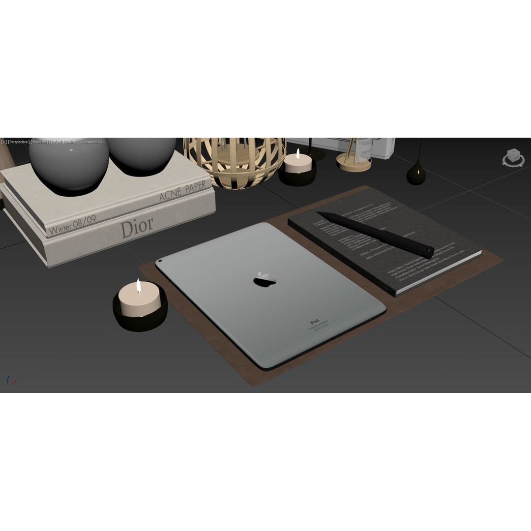Decor Set 064 3D Model – High Poly Home Decor Asset, FBX, OBJ - View 9