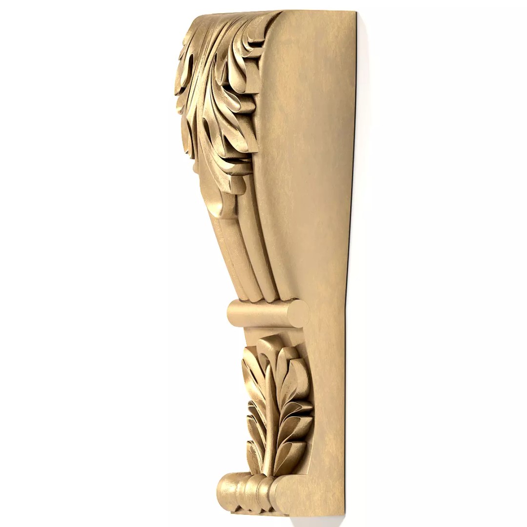 Corbel 3D Model – Architectural Decoration, FBX, PBR Textures - View 2