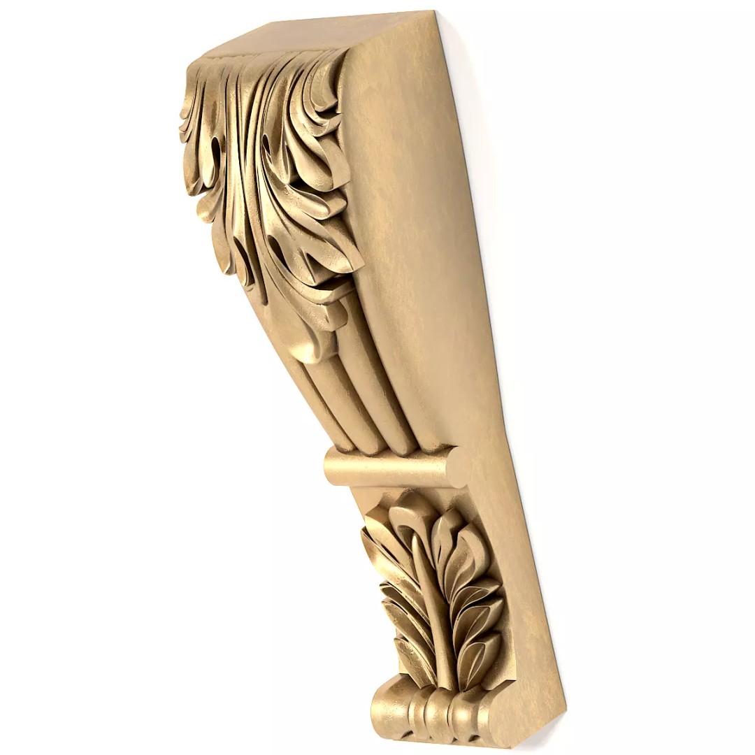 Corbel 3D Model – Architectural Decoration, FBX, PBR Textures - View 4