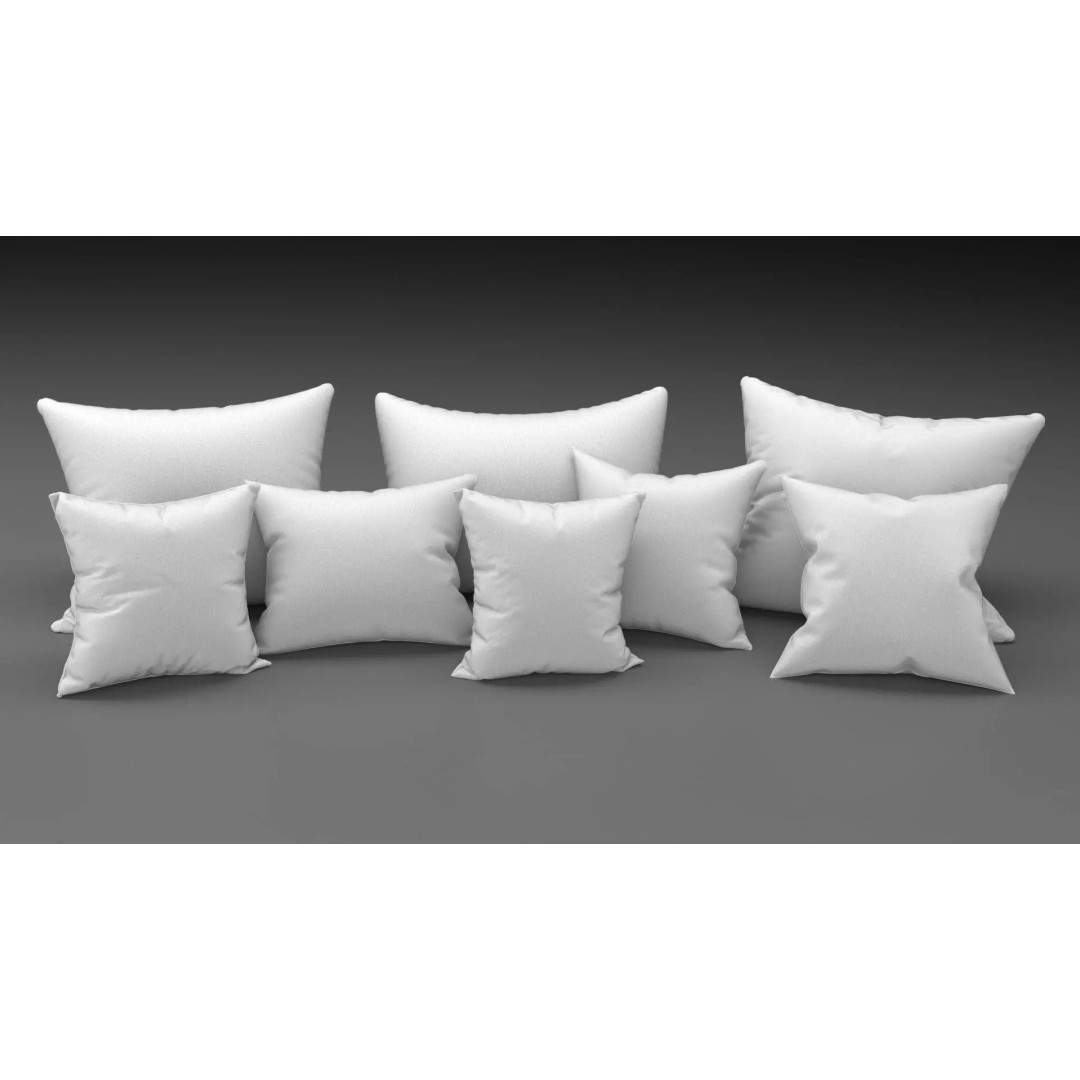15 Pillows 3D Model – High Detail Soft Cushions for Interior Design - View 2