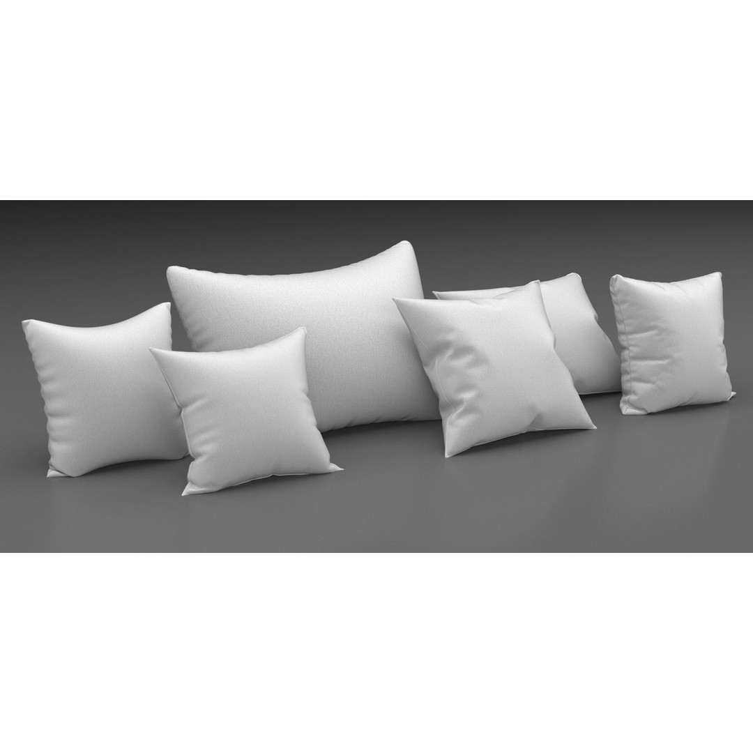 15 Pillows 3D Model – High Detail Soft Cushions for Interior Design - View 5