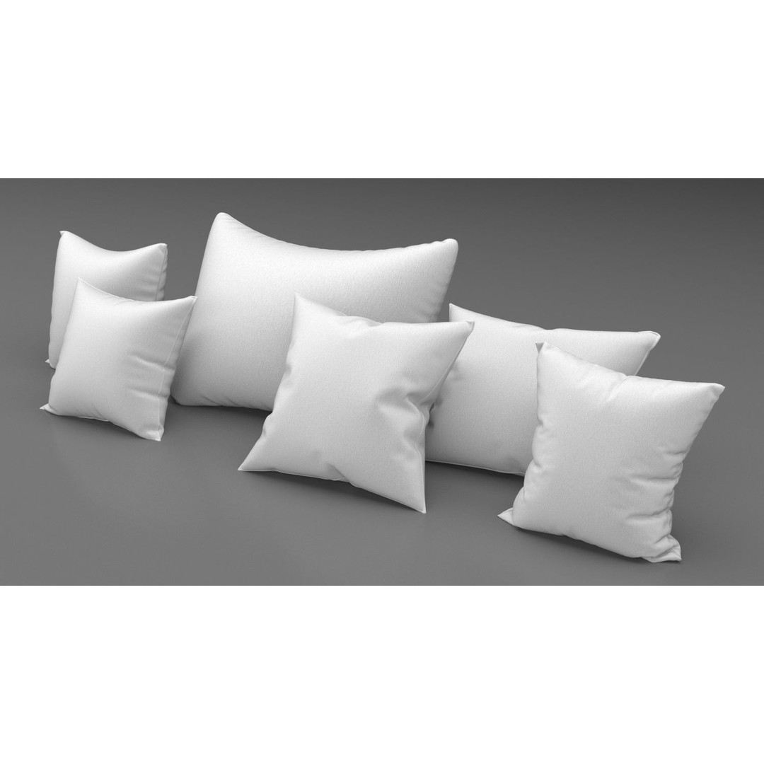 15 Pillows 3D Model – High Detail Soft Cushions for Interior Design - View 6