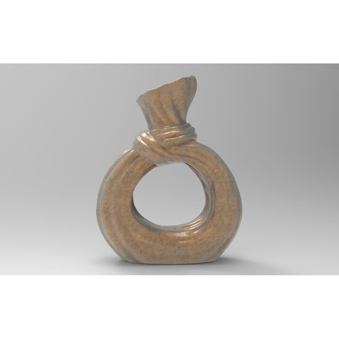 Chelity Decorative Vase 3D Model – Unique Donut Shape, PBR Textures - View 7
