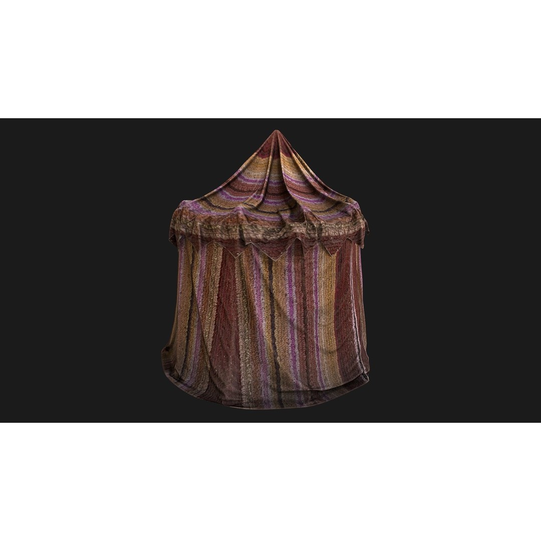 Market Stall Tent 3D Model – Low Poly Game Asset, PBR Textures, FBX - View 16