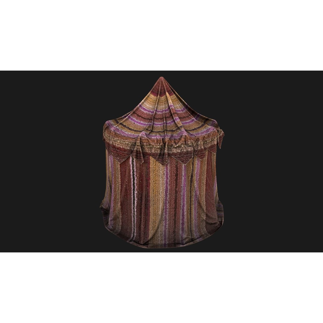 Market Stall Tent 3D Model – Low Poly Game Asset, PBR Textures, FBX - View 18
