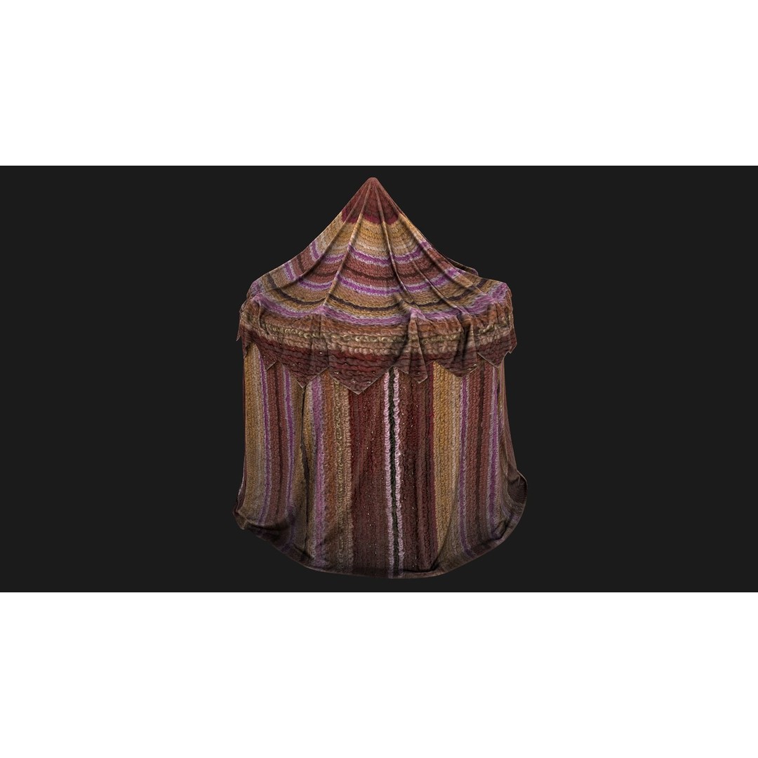 Market Stall Tent 3D Model – Low Poly Game Asset, PBR Textures, FBX - View 19