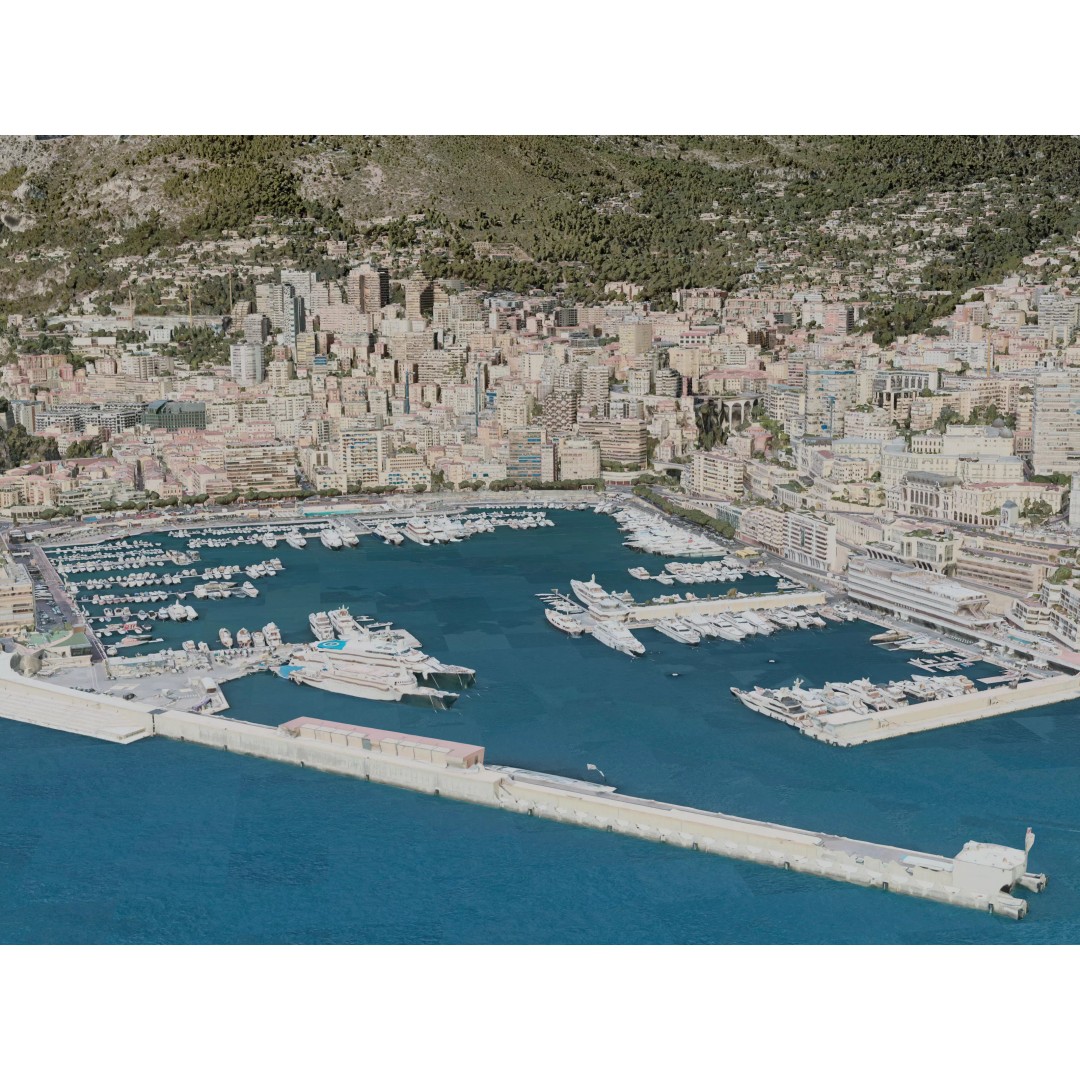 Monaco City 3D Model – Realistic Urban Landscape, Optimized for GIS - View 8