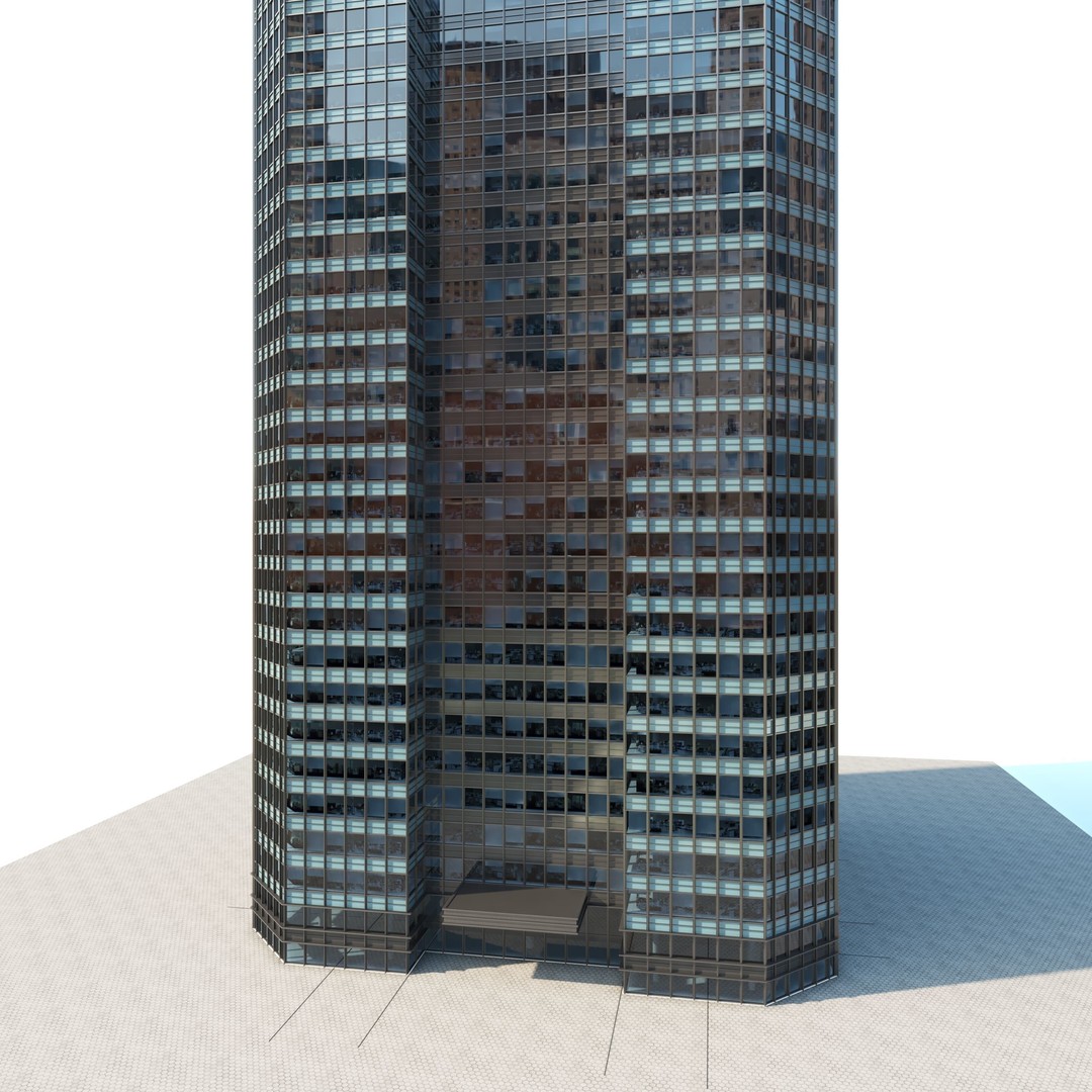 Skyscraper 1 3D Model – Detailed Architectural Design, FBX, OBJ - View 12