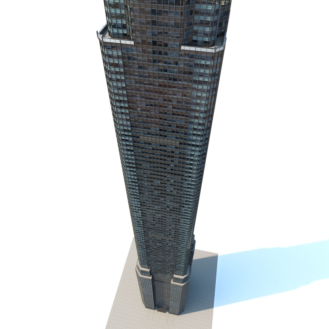 Skyscraper 1 3D Model – Detailed Architectural Design, FBX, OBJ - View 13