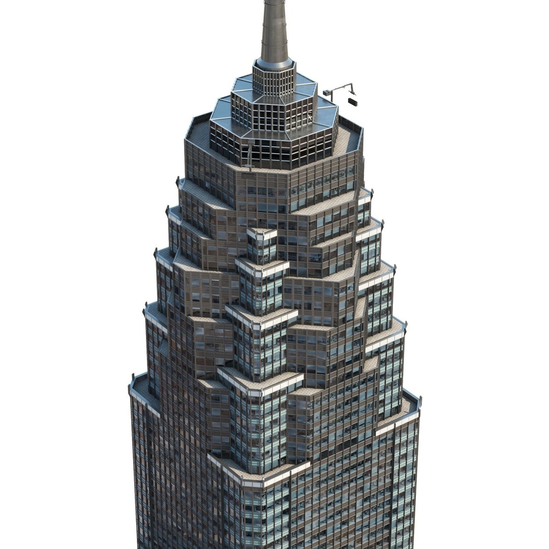 Skyscraper 1 3D Model – Detailed Architectural Design, FBX, OBJ - View 15
