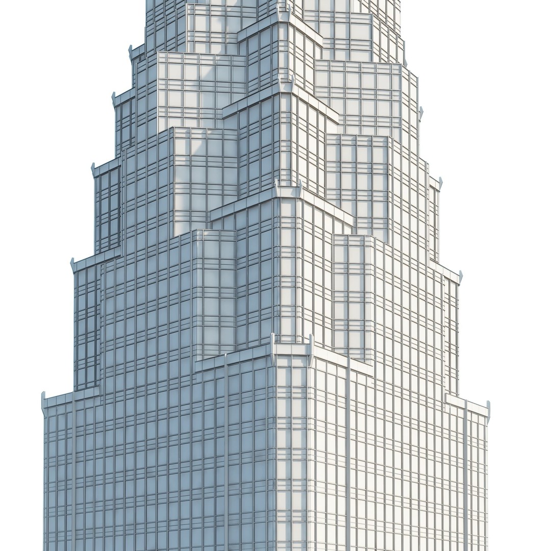 Skyscraper 1 3D Model – Detailed Architectural Design, FBX, OBJ - View 22