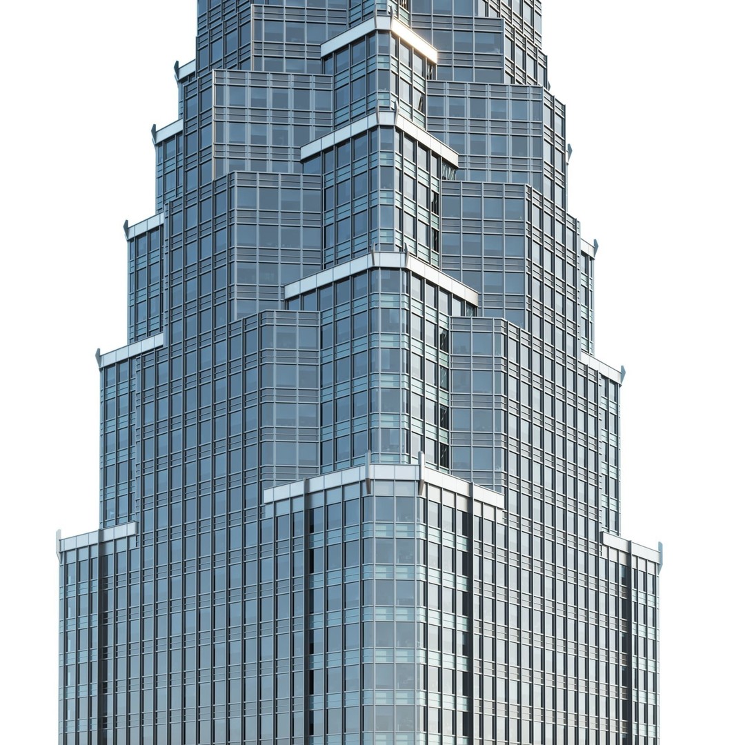 Skyscraper 1 3D Model – Detailed Architectural Design, FBX, OBJ - View 23