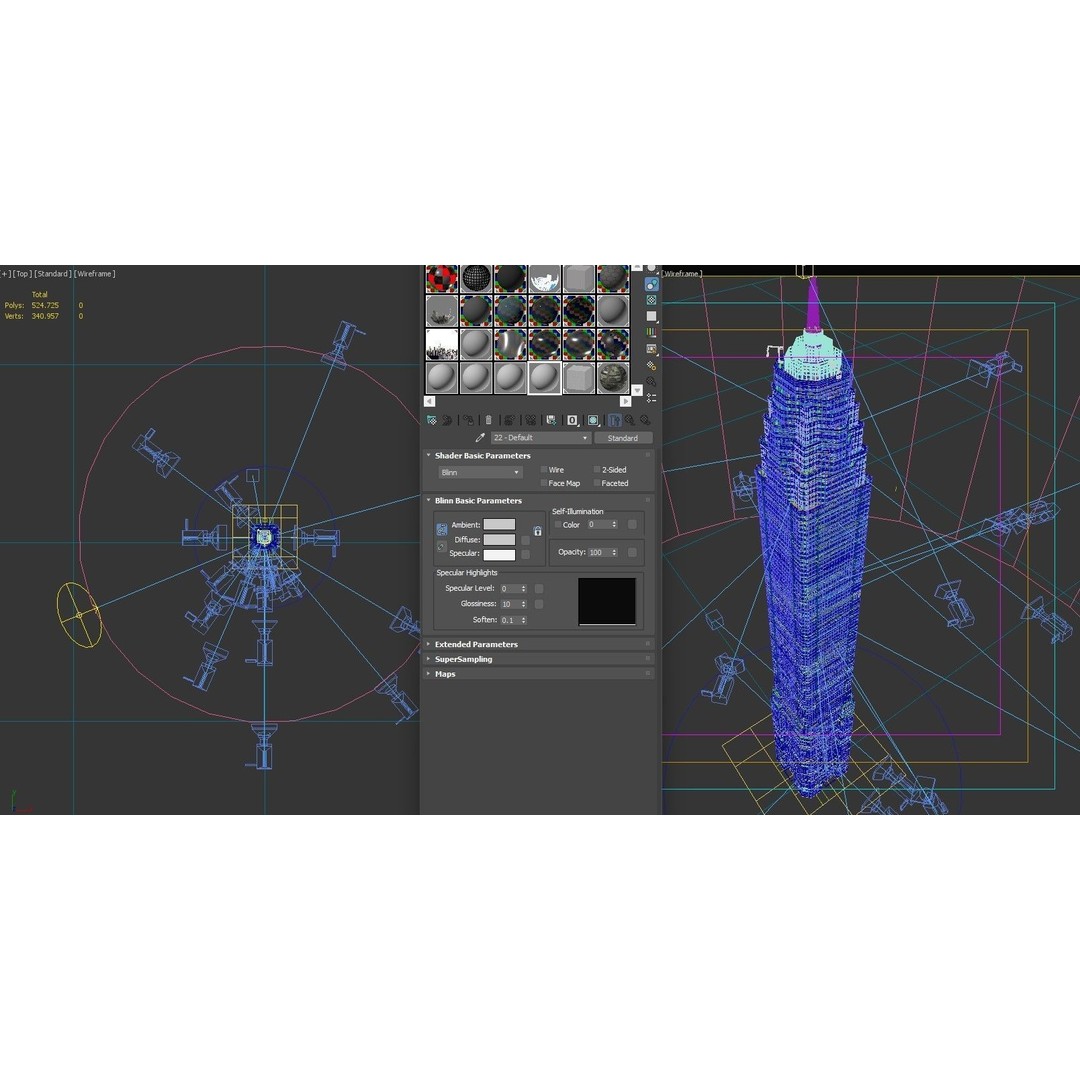 Skyscraper 1 3D Model – Detailed Architectural Design, FBX, OBJ - View 25