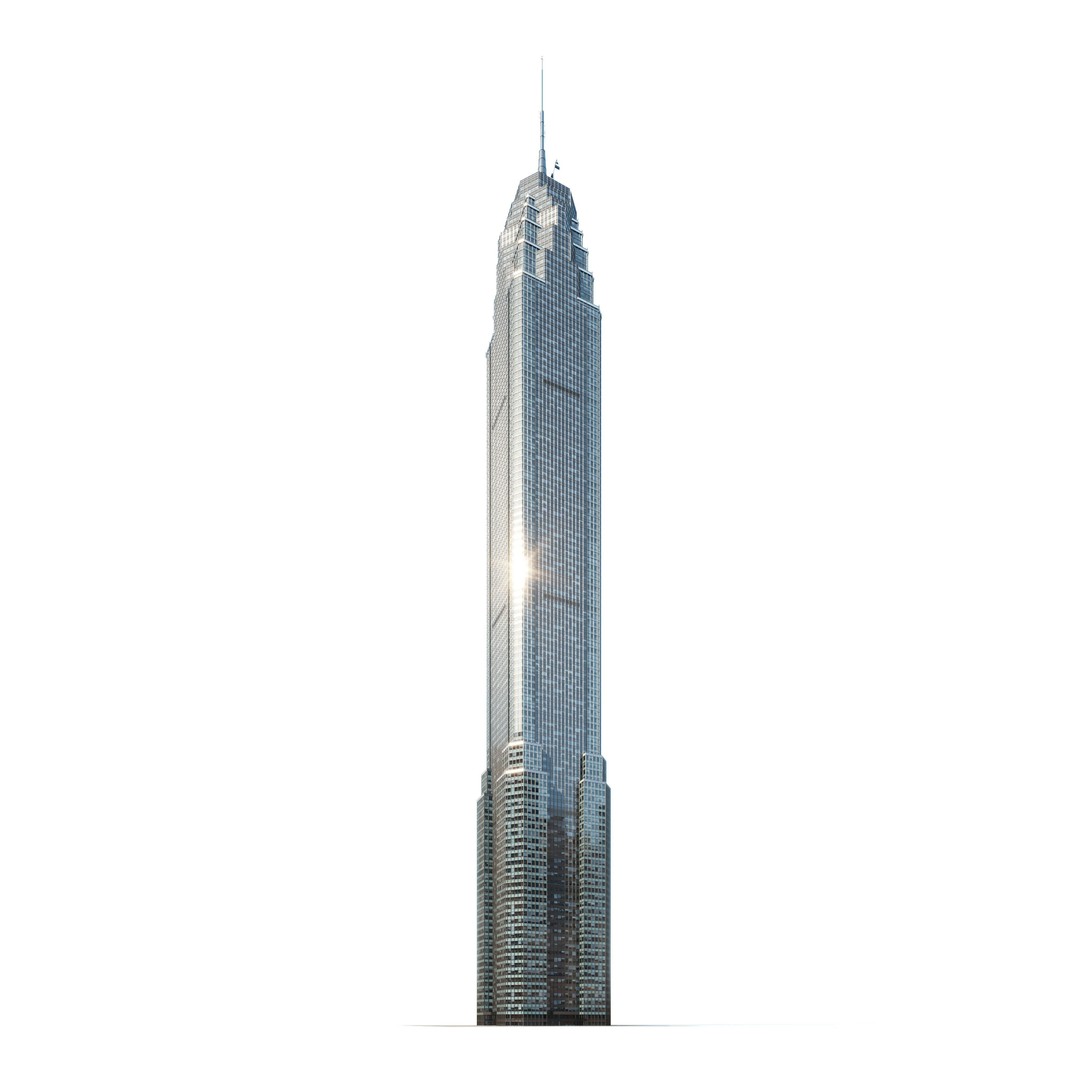 Skyscraper 1 3D Model – Detailed Architectural Design, FBX, OBJ - View 3