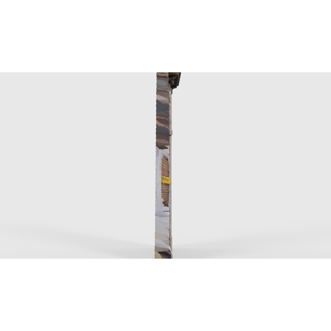 Wooden Door Glass 3D Model – Low Poly Architectural Asset, FBX, Blender - View 20