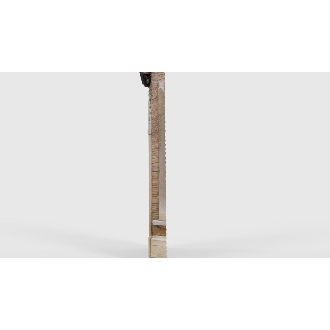 Wooden Door Glass 3D Model – Low Poly Architectural Asset, FBX, Blender - View 26