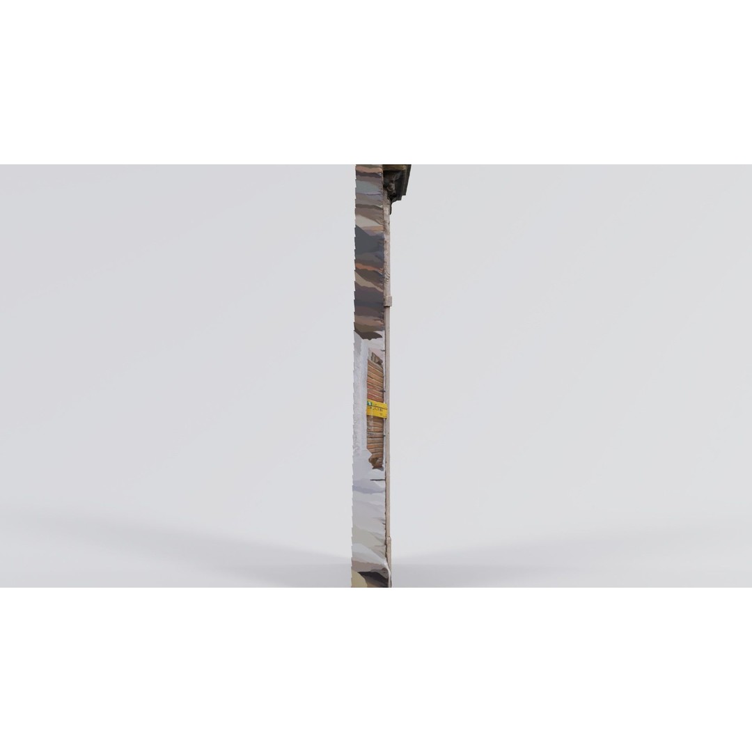 Wooden Door Glass 3D Model – Low Poly Architectural Asset, FBX, Blender - View 3