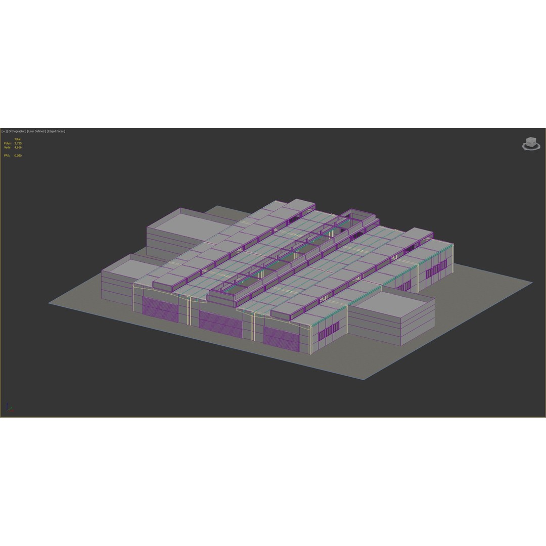 Low Poly Warehouse 3D Model – Game Ready Interior Space, FBX, OBJ