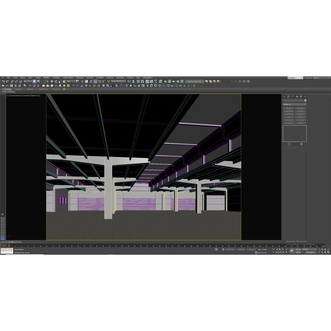 Low Poly Warehouse 3D Model – Game Ready Interior Space, FBX, OBJ - View 13