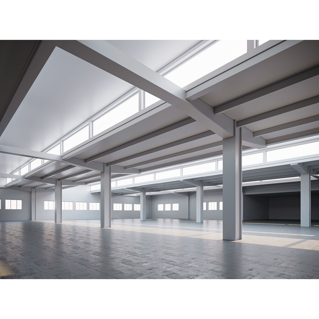 Low Poly Warehouse 3D Model – Game Ready Interior Space, FBX, OBJ - View 4