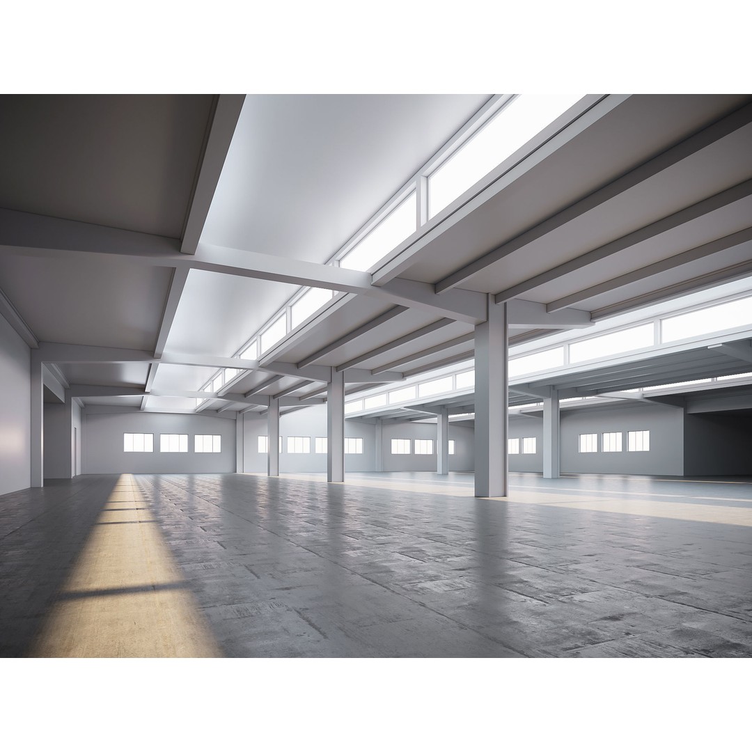 Low Poly Warehouse 3D Model – Game Ready Interior Space, FBX, OBJ - View 5