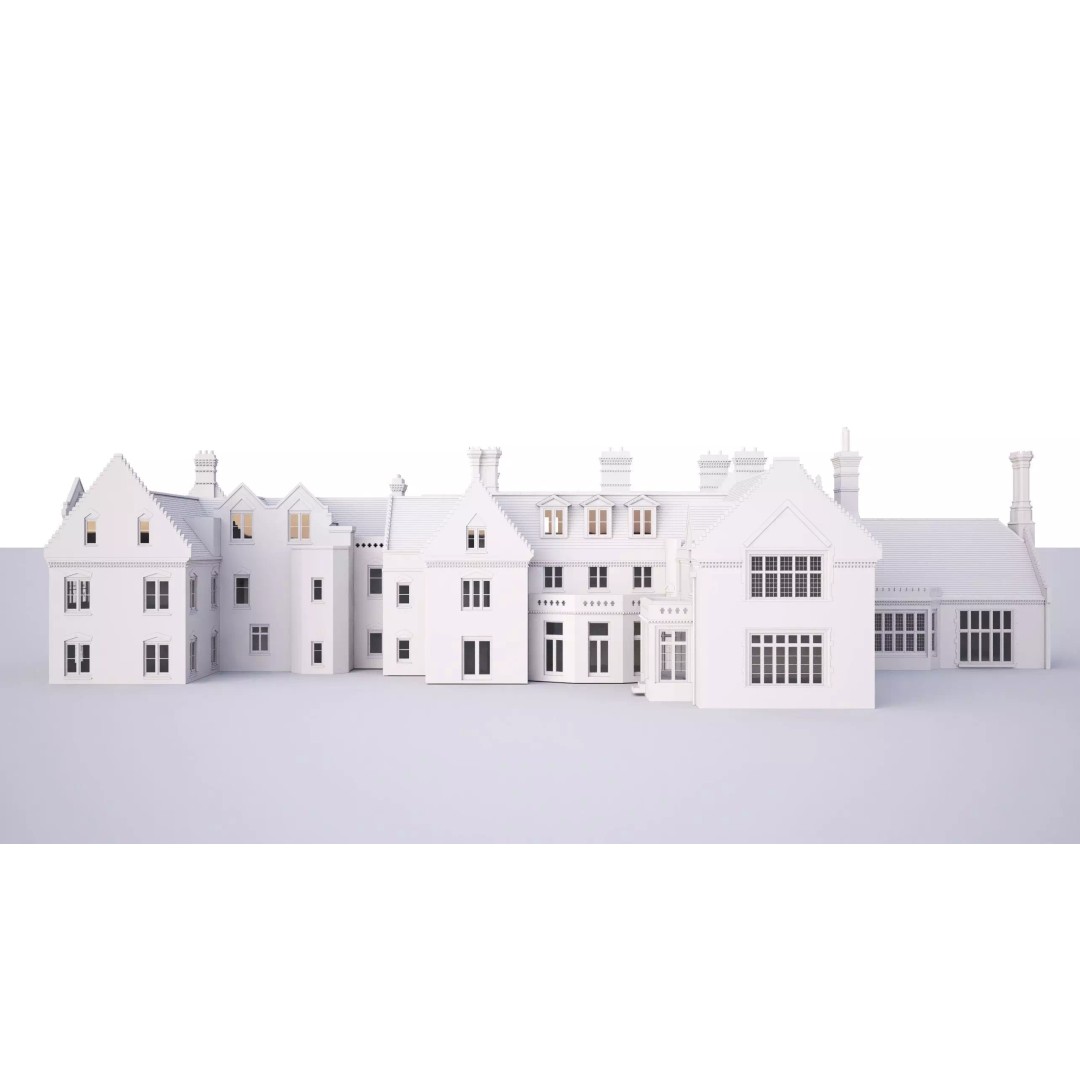 Broadoaks Mansion 3D Model – High Poly Victorian House, FBX, OBJ - View 2