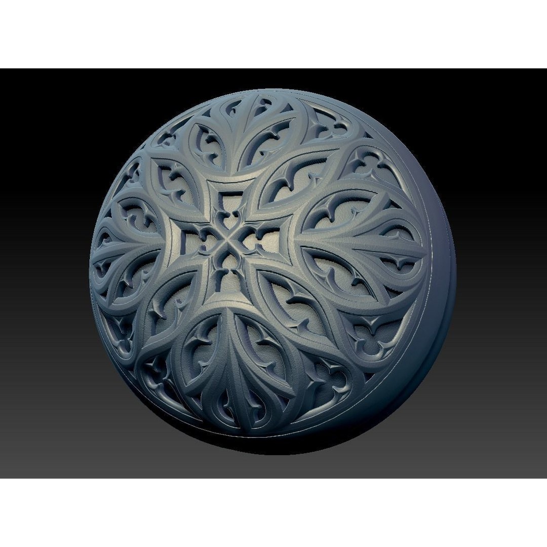 Gothic Ornaments 3D Model – Architectural Decoration, OBJ & Alphas