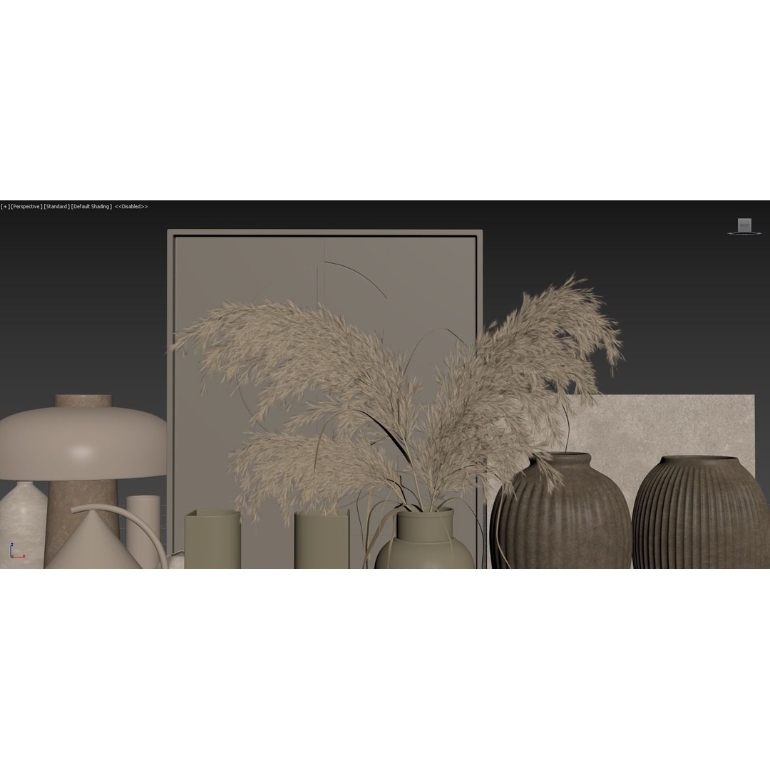 Decor Set 077 3D Model – High Poly Home Decor for Archviz, OBJ - View 8