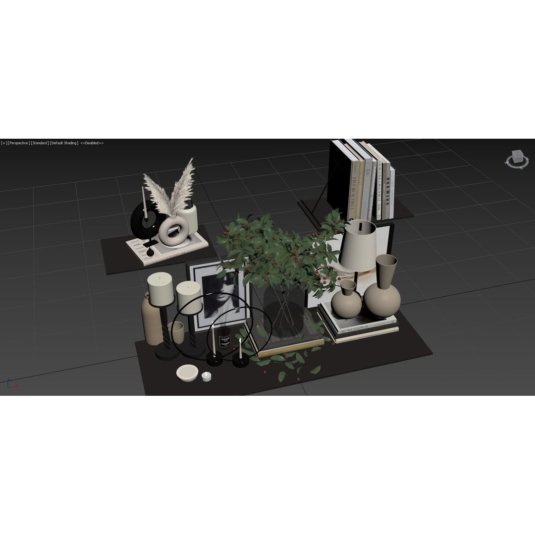 Decor Set 070 3D Model – High-Quality PBR Interior Decoration - View 10