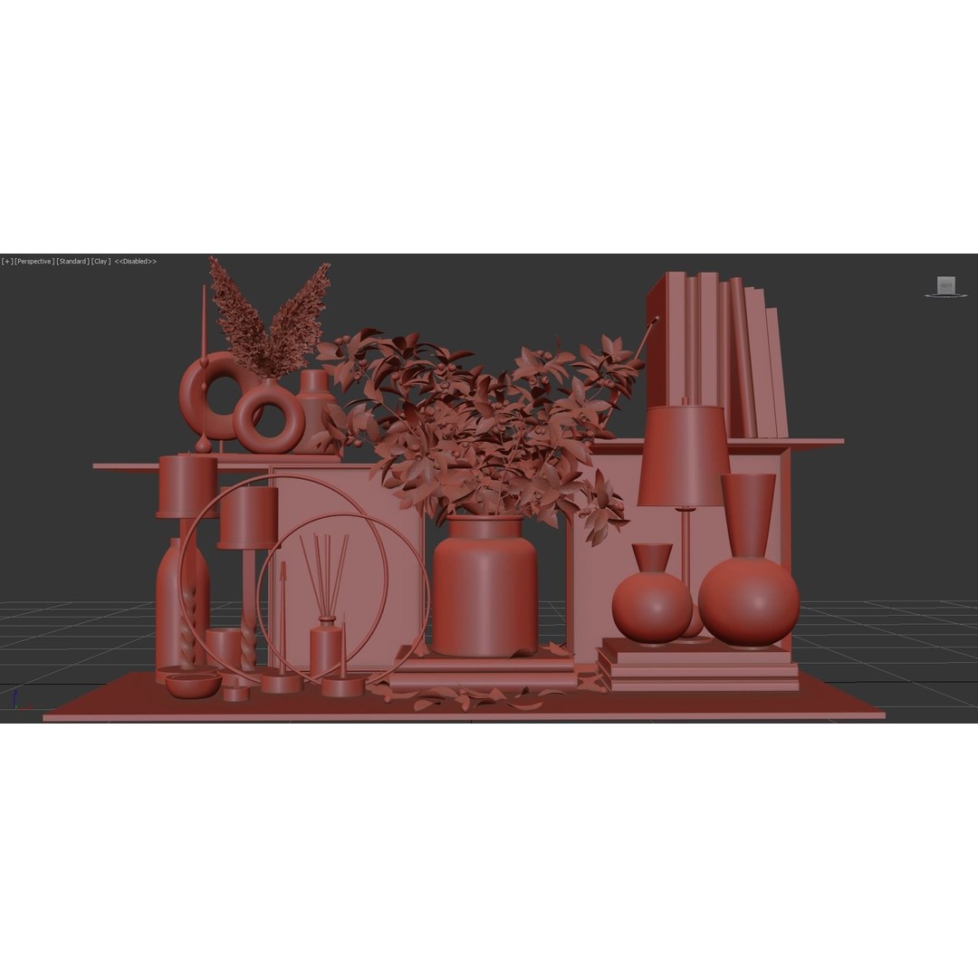 Decor Set 070 3D Model – High-Quality PBR Interior Decoration - View 12