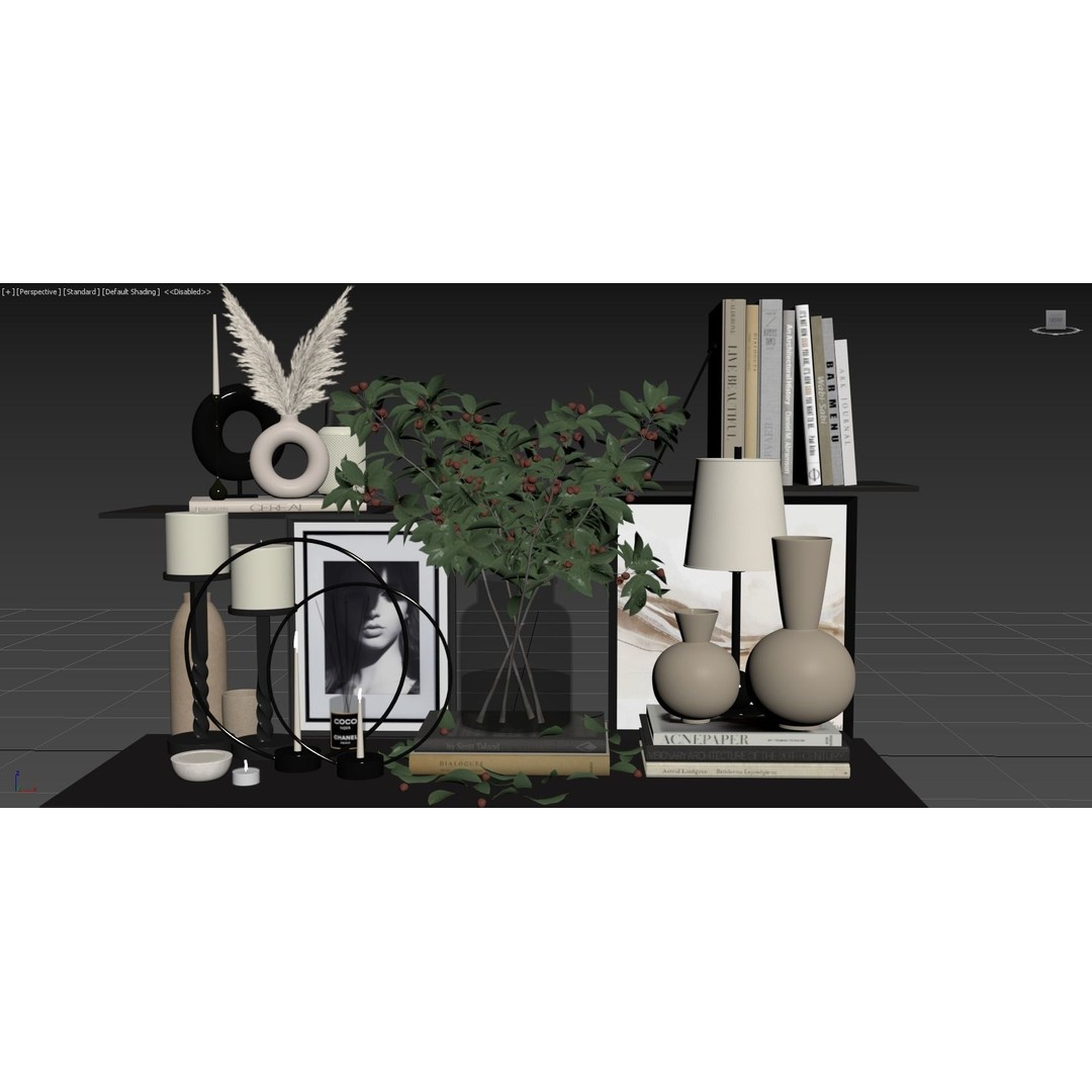 Decor Set 070 3D Model – High-Quality PBR Interior Decoration - View 8