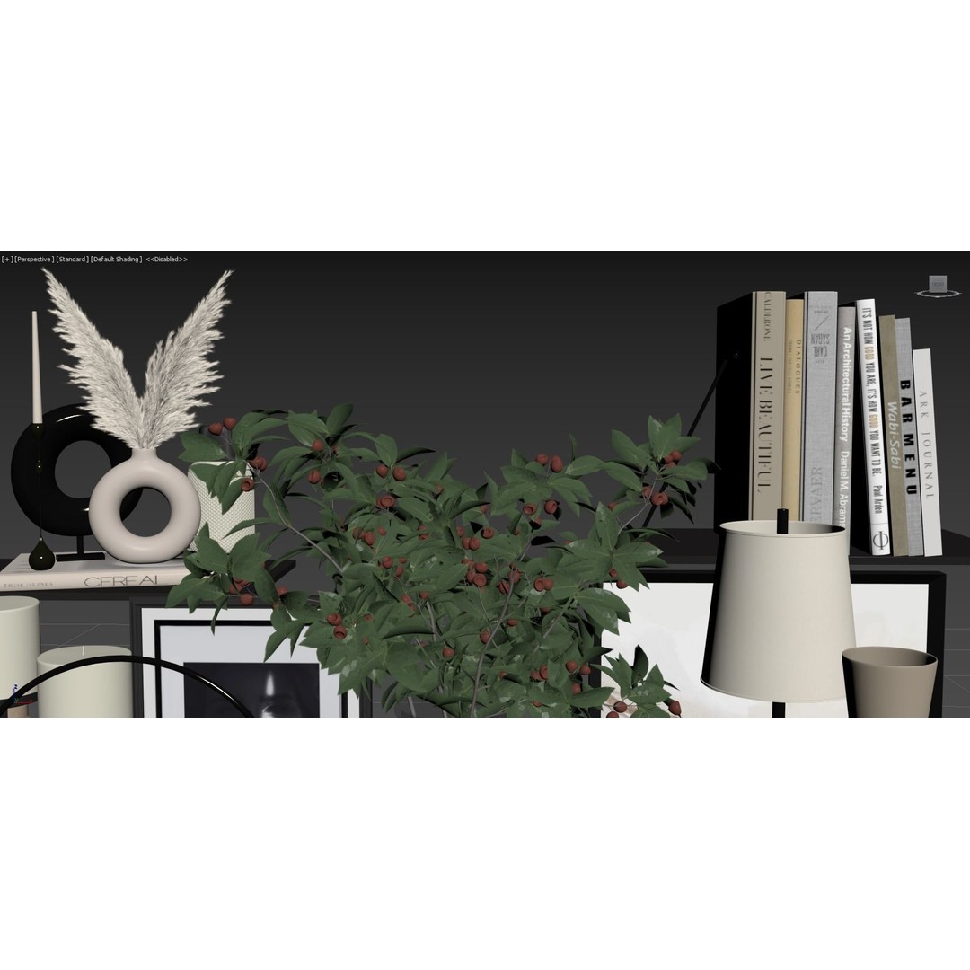 Decor Set 070 3D Model – High-Quality PBR Interior Decoration - View 9