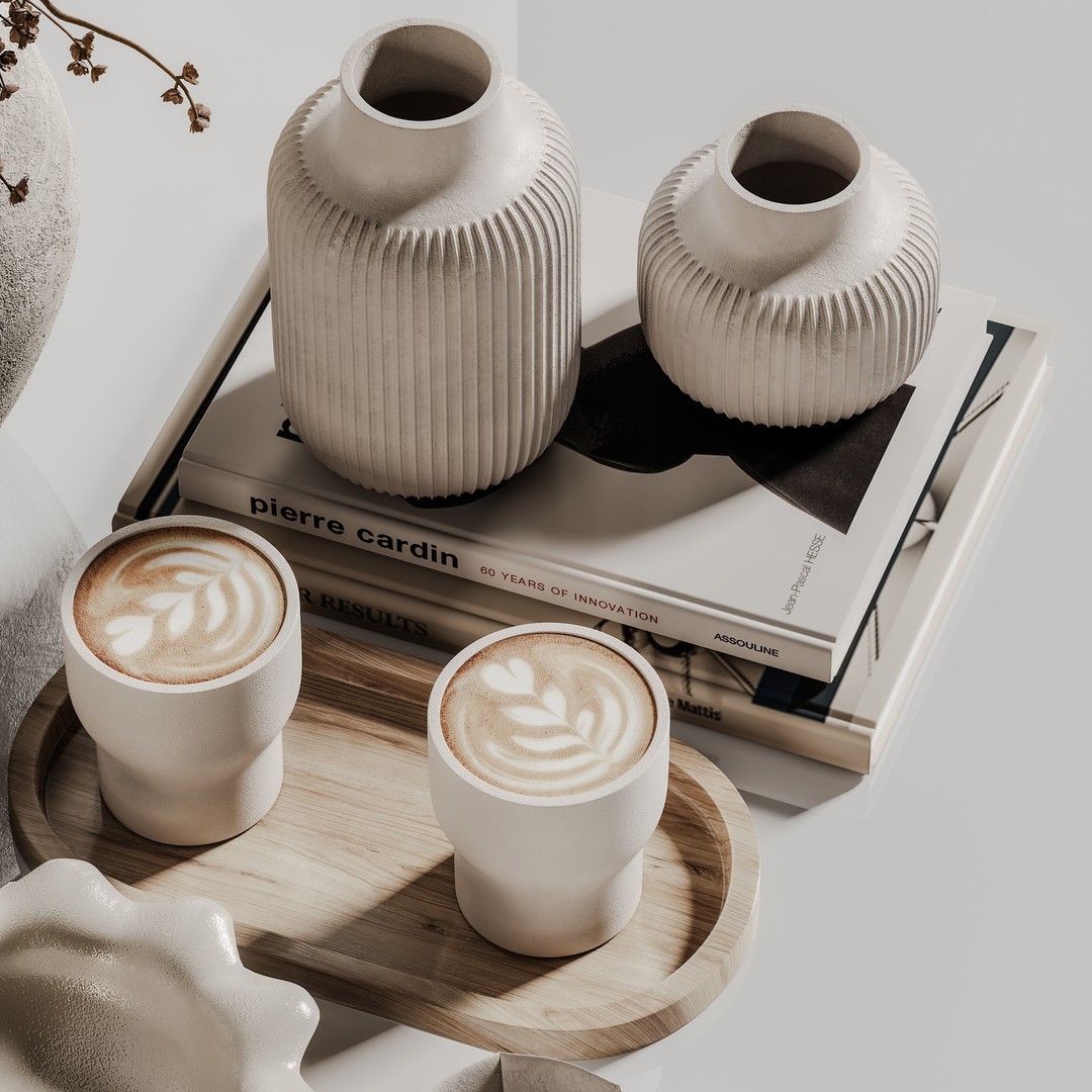 Decorative Set 3D Model – Contemporary Home Décor, FBX, OBJ - View 5