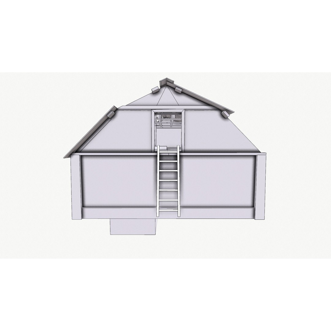 Old House 3D Model – Low Poly Game Asset, FBX & OBJ Formats