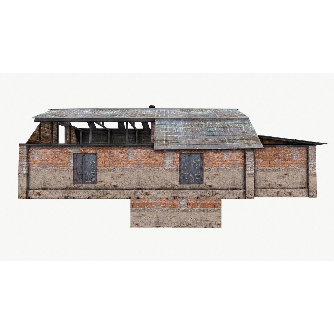 Old House 3D Model – Low Poly Game Asset, FBX & OBJ Formats - View 15